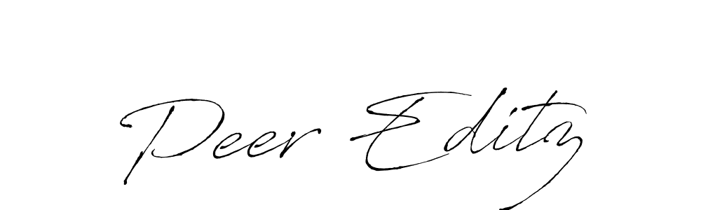 Design your own signature with our free online signature maker. With this signature software, you can create a handwritten (Antro_Vectra) signature for name Peer Editz. Peer Editz signature style 6 images and pictures png