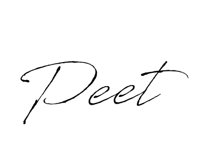 Use a signature maker to create a handwritten signature online. With this signature software, you can design (Antro_Vectra) your own signature for name Peet. Peet signature style 6 images and pictures png