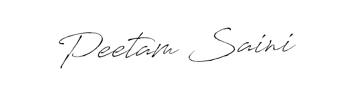 Design your own signature with our free online signature maker. With this signature software, you can create a handwritten (Antro_Vectra) signature for name Peetam Saini. Peetam Saini signature style 6 images and pictures png