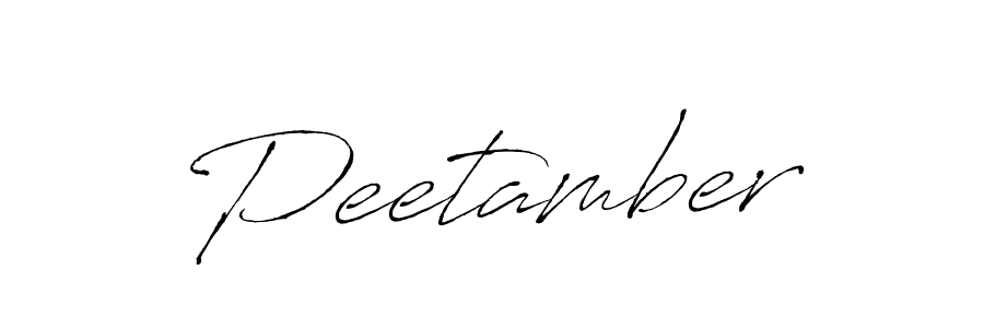 Design your own signature with our free online signature maker. With this signature software, you can create a handwritten (Antro_Vectra) signature for name Peetamber. Peetamber signature style 6 images and pictures png