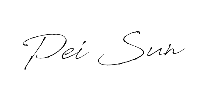 The best way (Antro_Vectra) to make a short signature is to pick only two or three words in your name. The name Pei Sun include a total of six letters. For converting this name. Pei Sun signature style 6 images and pictures png
