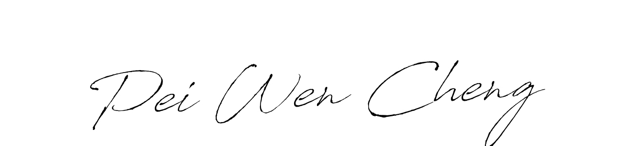 Make a beautiful signature design for name Pei Wen Cheng. With this signature (Antro_Vectra) style, you can create a handwritten signature for free. Pei Wen Cheng signature style 6 images and pictures png