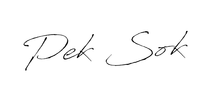 if you are searching for the best signature style for your name Pek Sok. so please give up your signature search. here we have designed multiple signature styles  using Antro_Vectra. Pek Sok signature style 6 images and pictures png