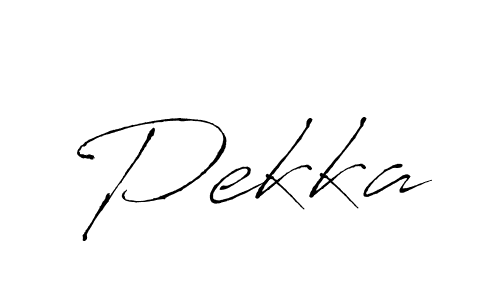 Use a signature maker to create a handwritten signature online. With this signature software, you can design (Antro_Vectra) your own signature for name Pekka. Pekka signature style 6 images and pictures png