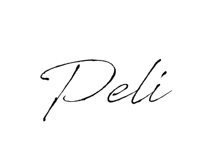 Design your own signature with our free online signature maker. With this signature software, you can create a handwritten (Antro_Vectra) signature for name Peli. Peli signature style 6 images and pictures png