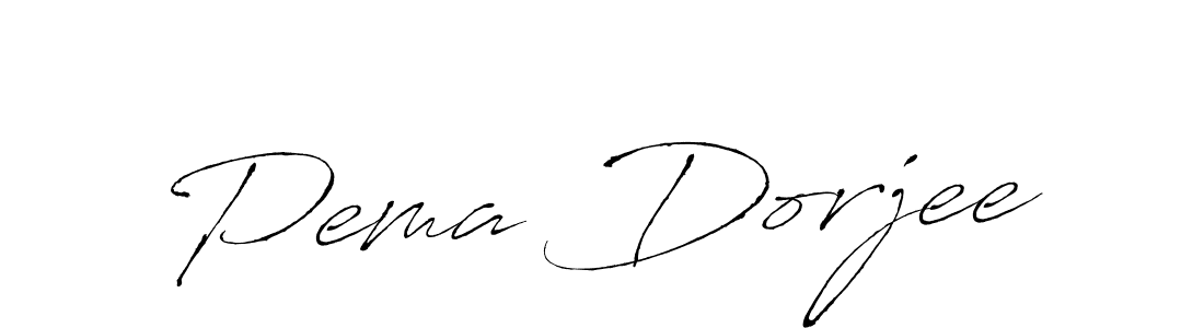 How to make Pema Dorjee name signature. Use Antro_Vectra style for creating short signs online. This is the latest handwritten sign. Pema Dorjee signature style 6 images and pictures png