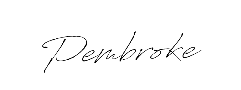 Create a beautiful signature design for name Pembroke. With this signature (Antro_Vectra) fonts, you can make a handwritten signature for free. Pembroke signature style 6 images and pictures png