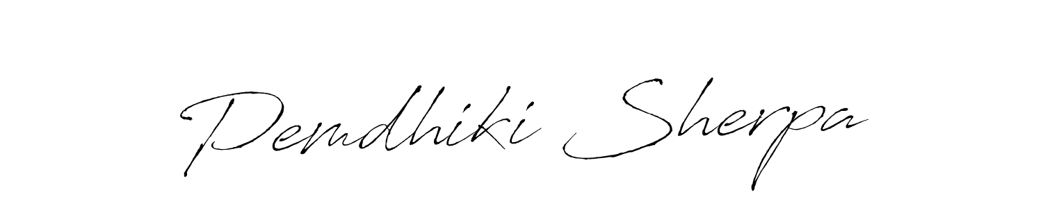 Make a beautiful signature design for name Pemdhiki Sherpa. With this signature (Antro_Vectra) style, you can create a handwritten signature for free. Pemdhiki Sherpa signature style 6 images and pictures png