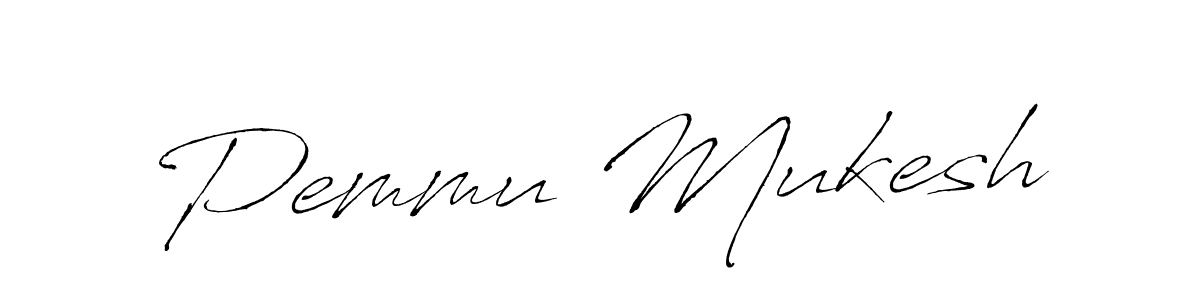 How to make Pemmu Mukesh signature? Antro_Vectra is a professional autograph style. Create handwritten signature for Pemmu Mukesh name. Pemmu Mukesh signature style 6 images and pictures png