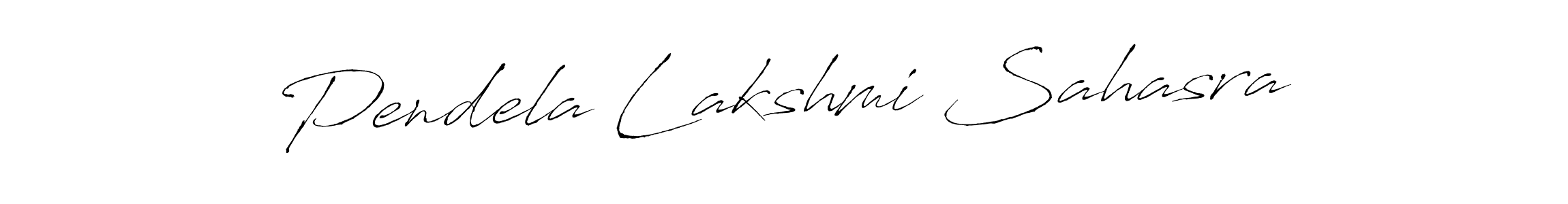 Antro_Vectra is a professional signature style that is perfect for those who want to add a touch of class to their signature. It is also a great choice for those who want to make their signature more unique. Get Pendela Lakshmi Sahasra name to fancy signature for free. Pendela Lakshmi Sahasra signature style 6 images and pictures png