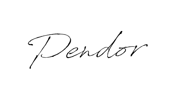 Make a beautiful signature design for name Pendor. With this signature (Antro_Vectra) style, you can create a handwritten signature for free. Pendor signature style 6 images and pictures png