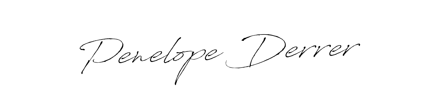 Make a beautiful signature design for name Penelope Derrer. With this signature (Antro_Vectra) style, you can create a handwritten signature for free. Penelope Derrer signature style 6 images and pictures png