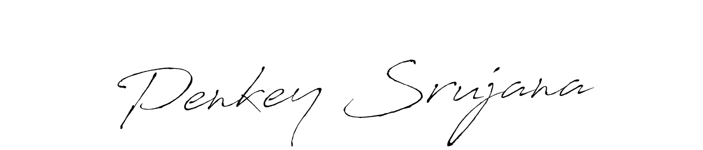 How to make Penkey Srujana signature? Antro_Vectra is a professional autograph style. Create handwritten signature for Penkey Srujana name. Penkey Srujana signature style 6 images and pictures png