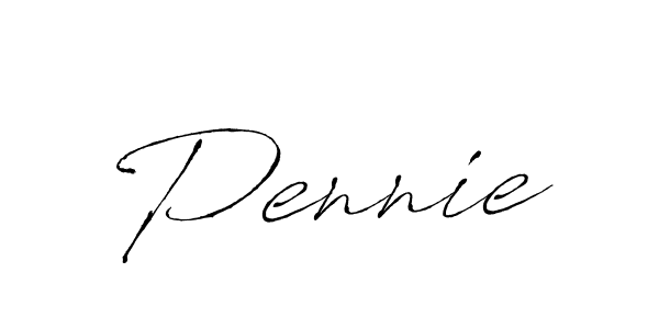 Pennie stylish signature style. Best Handwritten Sign (Antro_Vectra) for my name. Handwritten Signature Collection Ideas for my name Pennie. Pennie signature style 6 images and pictures png