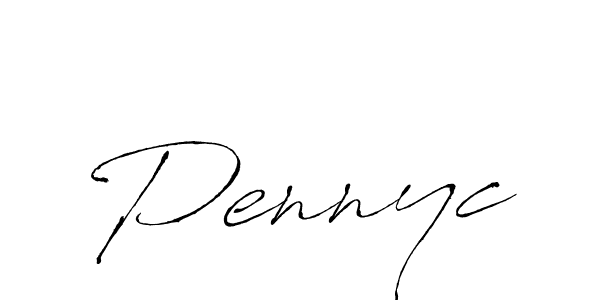 Use a signature maker to create a handwritten signature online. With this signature software, you can design (Antro_Vectra) your own signature for name Pennyc. Pennyc signature style 6 images and pictures png