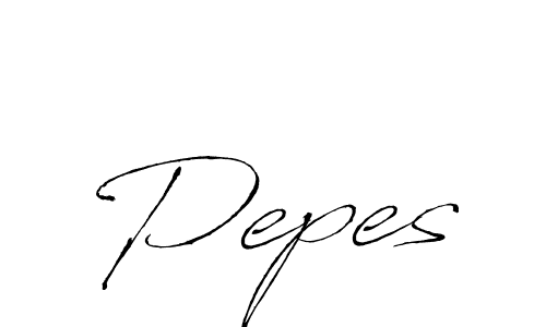 Design your own signature with our free online signature maker. With this signature software, you can create a handwritten (Antro_Vectra) signature for name Pepes. Pepes signature style 6 images and pictures png