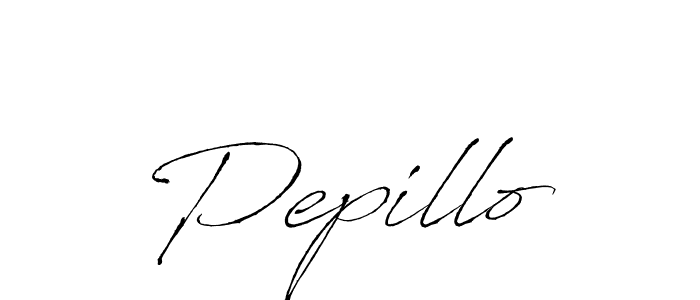 Use a signature maker to create a handwritten signature online. With this signature software, you can design (Antro_Vectra) your own signature for name Pepillo. Pepillo signature style 6 images and pictures png