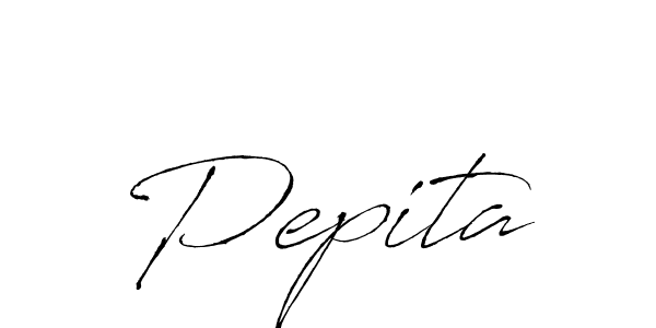 You should practise on your own different ways (Antro_Vectra) to write your name (Pepita) in signature. don't let someone else do it for you. Pepita signature style 6 images and pictures png