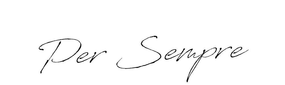 How to make Per Sempre name signature. Use Antro_Vectra style for creating short signs online. This is the latest handwritten sign. Per Sempre signature style 6 images and pictures png