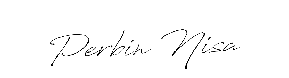 Create a beautiful signature design for name Perbin Nisa. With this signature (Antro_Vectra) fonts, you can make a handwritten signature for free. Perbin Nisa signature style 6 images and pictures png