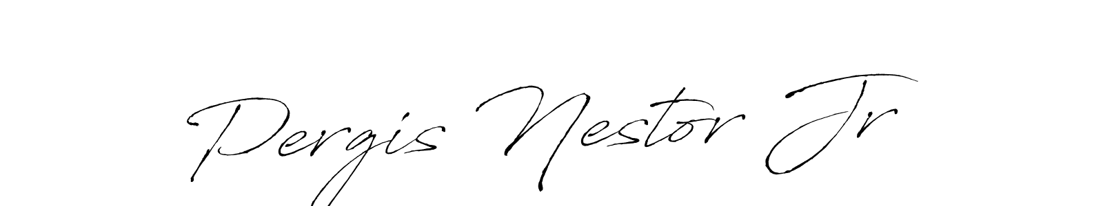 You should practise on your own different ways (Antro_Vectra) to write your name (Pergis Nestor Jr) in signature. don't let someone else do it for you. Pergis Nestor Jr signature style 6 images and pictures png