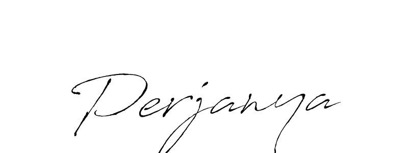 Design your own signature with our free online signature maker. With this signature software, you can create a handwritten (Antro_Vectra) signature for name Perjanya. Perjanya signature style 6 images and pictures png