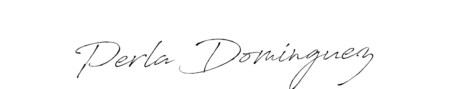 Perla Dominguez stylish signature style. Best Handwritten Sign (Antro_Vectra) for my name. Handwritten Signature Collection Ideas for my name Perla Dominguez. Perla Dominguez signature style 6 images and pictures png