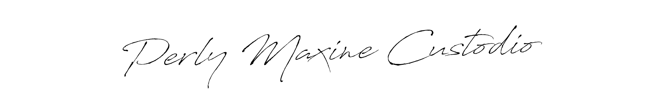How to make Perly Maxine Custodio signature? Antro_Vectra is a professional autograph style. Create handwritten signature for Perly Maxine Custodio name. Perly Maxine Custodio signature style 6 images and pictures png