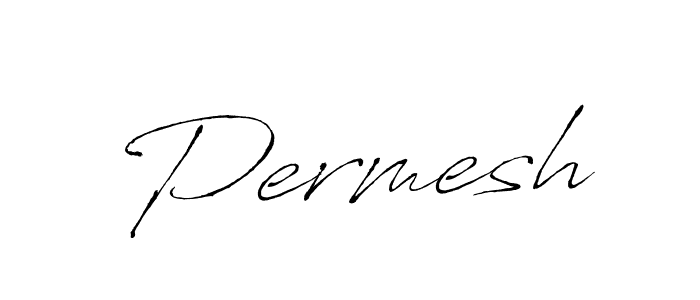 Design your own signature with our free online signature maker. With this signature software, you can create a handwritten (Antro_Vectra) signature for name Permesh. Permesh signature style 6 images and pictures png
