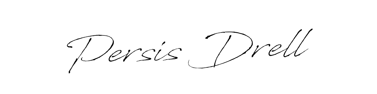 Make a beautiful signature design for name Persis Drell. With this signature (Antro_Vectra) style, you can create a handwritten signature for free. Persis Drell signature style 6 images and pictures png