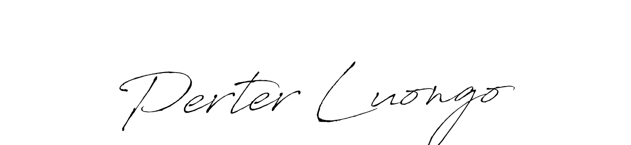 This is the best signature style for the Perter Luongo name. Also you like these signature font (Antro_Vectra). Mix name signature. Perter Luongo signature style 6 images and pictures png