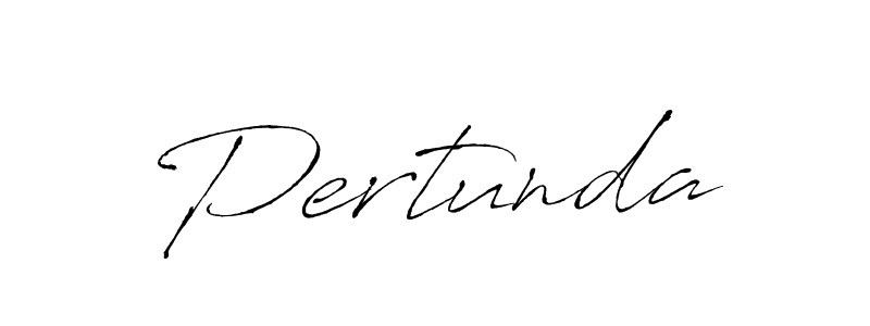 Make a beautiful signature design for name Pertunda. With this signature (Antro_Vectra) style, you can create a handwritten signature for free. Pertunda signature style 6 images and pictures png