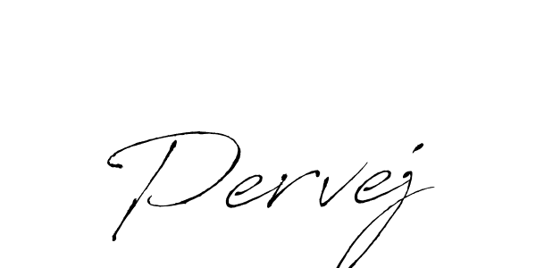 How to make Pervej name signature. Use Antro_Vectra style for creating short signs online. This is the latest handwritten sign. Pervej signature style 6 images and pictures png