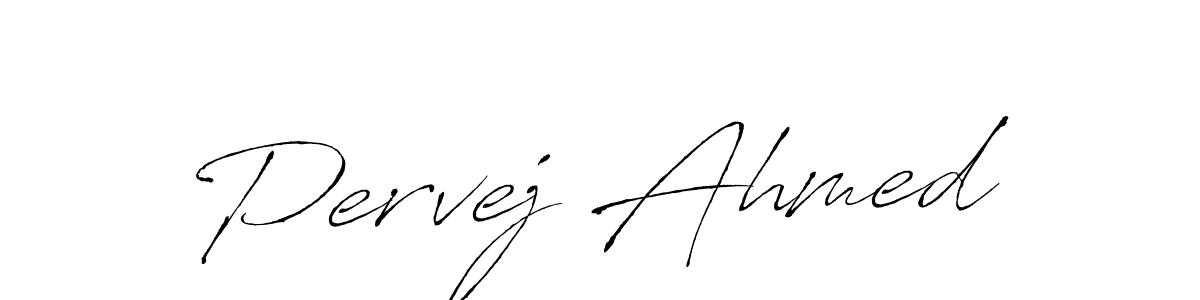 Create a beautiful signature design for name Pervej Ahmed. With this signature (Antro_Vectra) fonts, you can make a handwritten signature for free. Pervej Ahmed signature style 6 images and pictures png