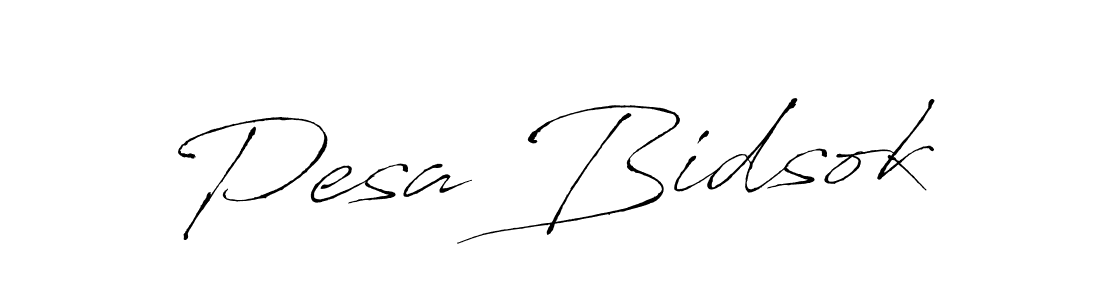 Antro_Vectra is a professional signature style that is perfect for those who want to add a touch of class to their signature. It is also a great choice for those who want to make their signature more unique. Get Pesa Bidsok name to fancy signature for free. Pesa Bidsok signature style 6 images and pictures png
