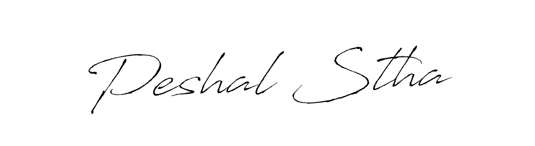 Design your own signature with our free online signature maker. With this signature software, you can create a handwritten (Antro_Vectra) signature for name Peshal Stha. Peshal Stha signature style 6 images and pictures png