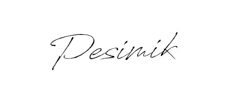 The best way (Antro_Vectra) to make a short signature is to pick only two or three words in your name. The name Pesimik  include a total of six letters. For converting this name. Pesimik  signature style 6 images and pictures png