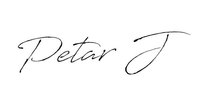 Petar J stylish signature style. Best Handwritten Sign (Antro_Vectra) for my name. Handwritten Signature Collection Ideas for my name Petar J. Petar J signature style 6 images and pictures png