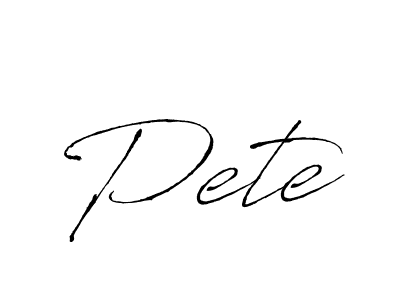 Make a beautiful signature design for name Pete. With this signature (Antro_Vectra) style, you can create a handwritten signature for free. Pete signature style 6 images and pictures png