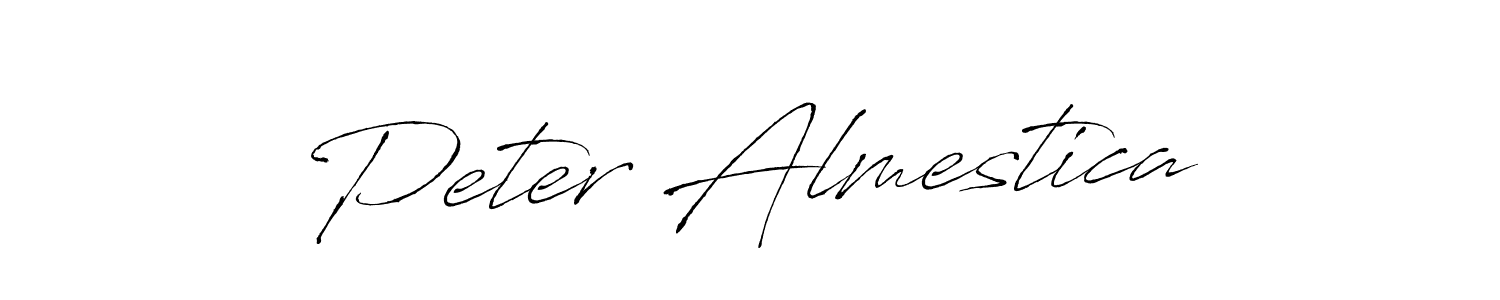 Design your own signature with our free online signature maker. With this signature software, you can create a handwritten (Antro_Vectra) signature for name Peter Almestica. Peter Almestica signature style 6 images and pictures png