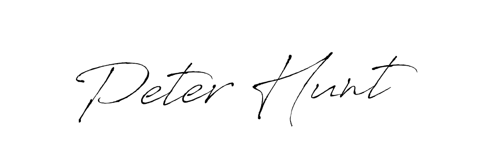 Peter Hunt stylish signature style. Best Handwritten Sign (Antro_Vectra) for my name. Handwritten Signature Collection Ideas for my name Peter Hunt. Peter Hunt signature style 6 images and pictures png