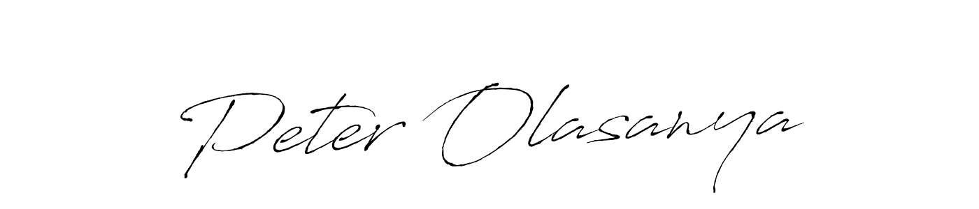 How to make Peter Olasanya name signature. Use Antro_Vectra style for creating short signs online. This is the latest handwritten sign. Peter Olasanya signature style 6 images and pictures png