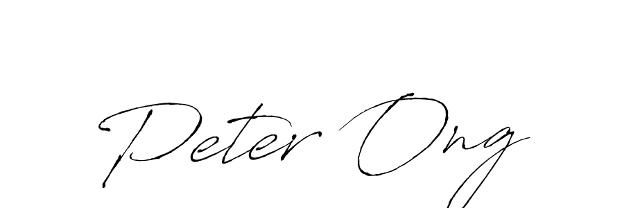 Peter Ong stylish signature style. Best Handwritten Sign (Antro_Vectra) for my name. Handwritten Signature Collection Ideas for my name Peter Ong. Peter Ong signature style 6 images and pictures png