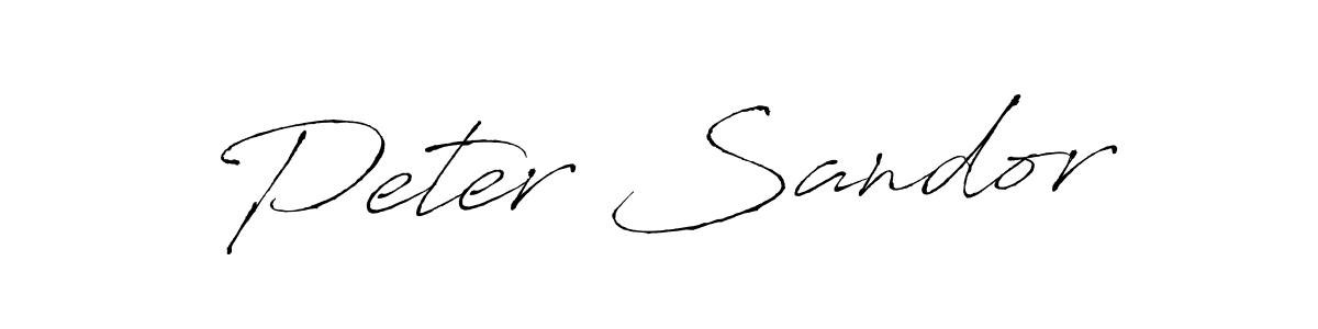 Design your own signature with our free online signature maker. With this signature software, you can create a handwritten (Antro_Vectra) signature for name Peter Sandor. Peter Sandor signature style 6 images and pictures png