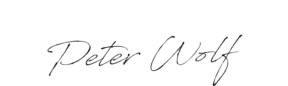 Design your own signature with our free online signature maker. With this signature software, you can create a handwritten (Antro_Vectra) signature for name Peter Wolf. Peter Wolf signature style 6 images and pictures png