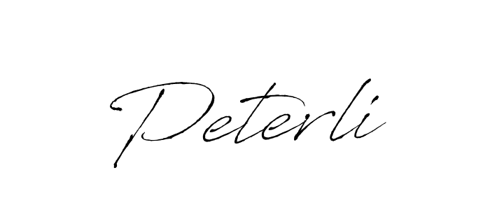 Design your own signature with our free online signature maker. With this signature software, you can create a handwritten (Antro_Vectra) signature for name Peterli. Peterli signature style 6 images and pictures png