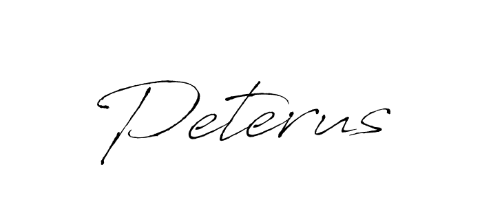 Make a beautiful signature design for name Peterus. With this signature (Antro_Vectra) style, you can create a handwritten signature for free. Peterus signature style 6 images and pictures png