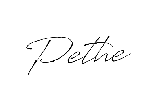 How to make Pethe signature? Antro_Vectra is a professional autograph style. Create handwritten signature for Pethe name. Pethe signature style 6 images and pictures png