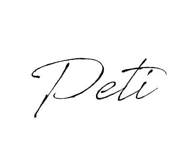 Make a beautiful signature design for name Peti. With this signature (Antro_Vectra) style, you can create a handwritten signature for free. Peti signature style 6 images and pictures png