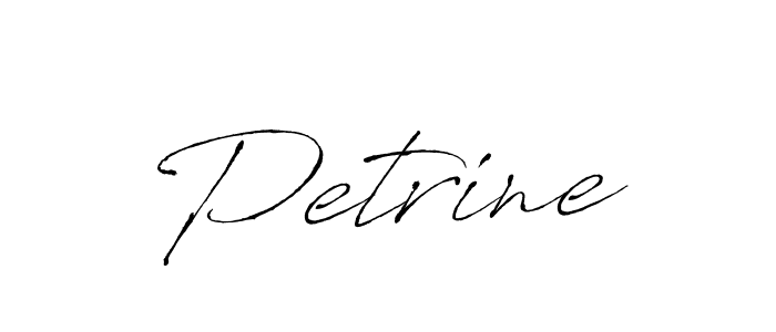 Use a signature maker to create a handwritten signature online. With this signature software, you can design (Antro_Vectra) your own signature for name Petrine. Petrine signature style 6 images and pictures png